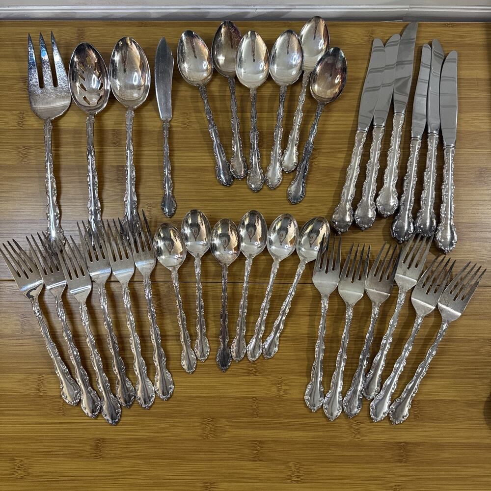 Towle Londonderry Silverplate Flatware Set 34 Pc Vintage 1968 Hostess Service 6